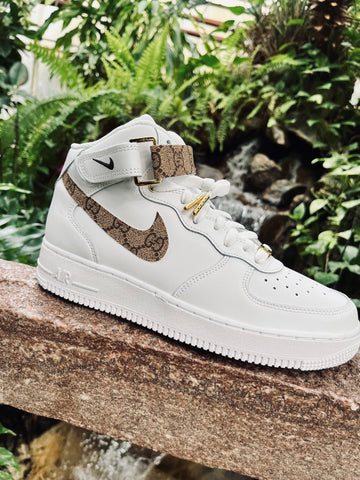 *Sample* Brown Monogram Mid AF1's