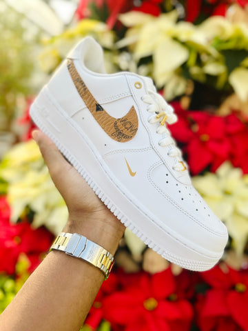 Tan Monogram AF1's